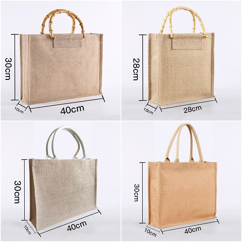 personalized jute tote
